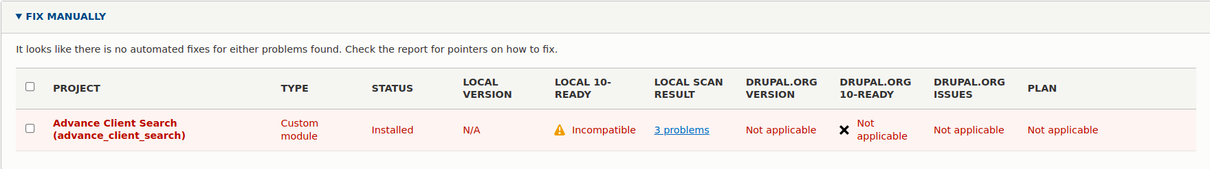 Fix Drupal upgrade error
