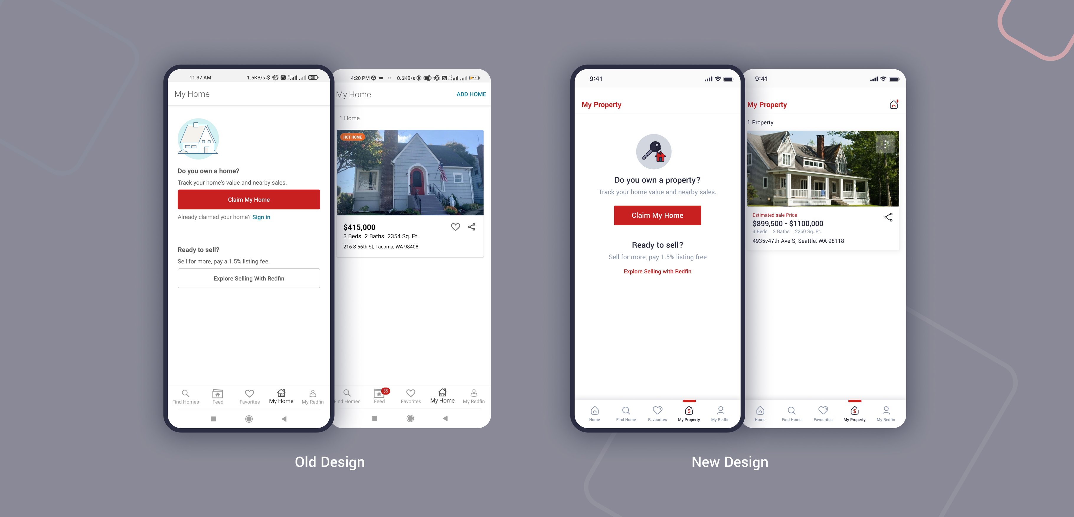 Redesigning UI/UX of the Redfin App