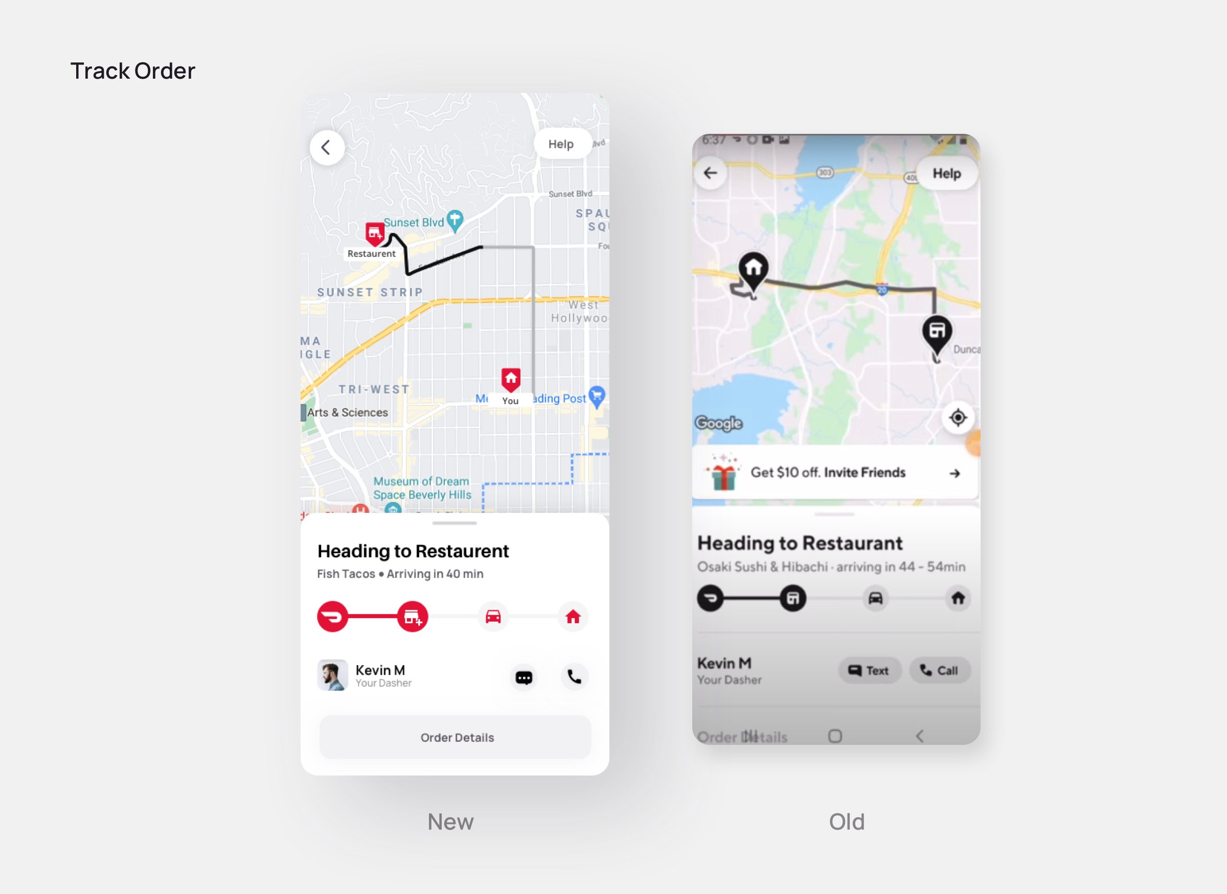 Track Order-Doordash redesign