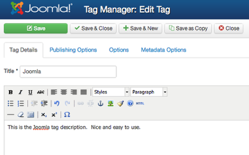 Joomla 3.1 Tags Feature 3