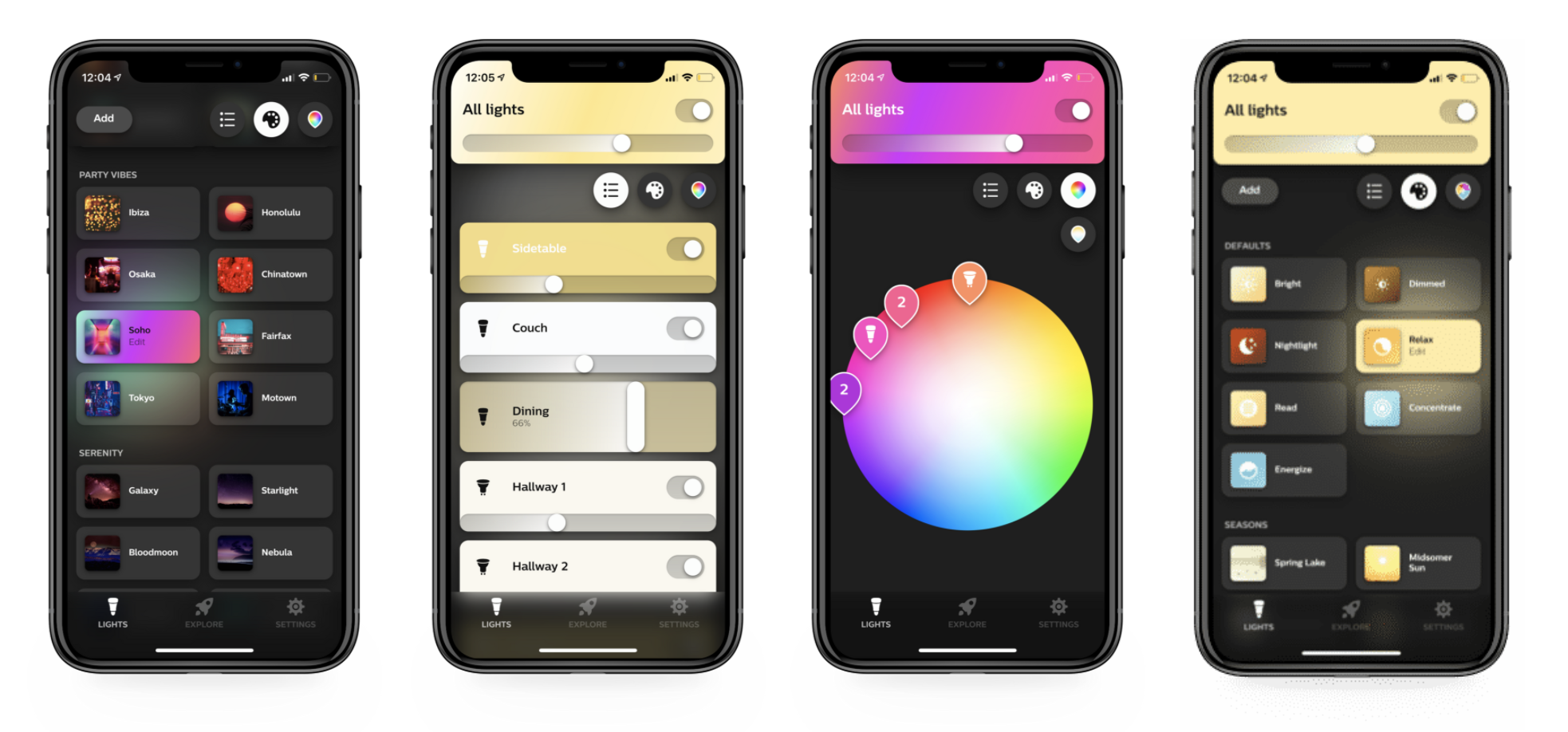 Philips hue app built using flutter