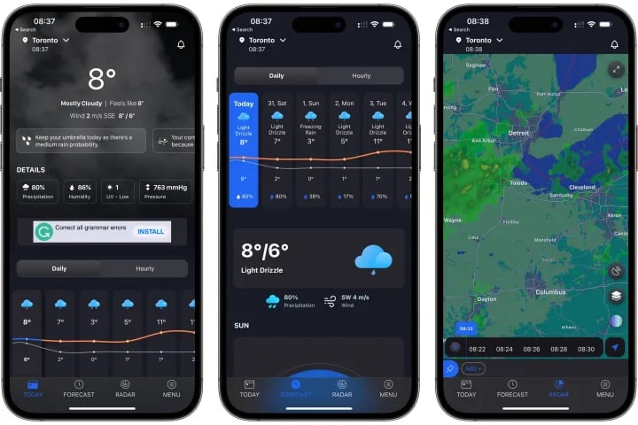 Weather prediction app